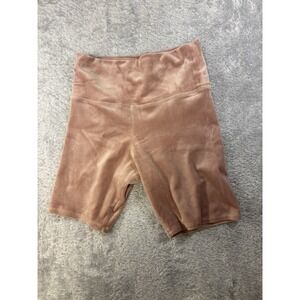 Colsie Pink Velvet Velour Biker Womens M Pink Soft Compression Shorts 0757